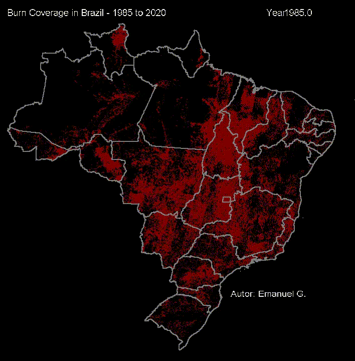 Brazil forest fire hotspots